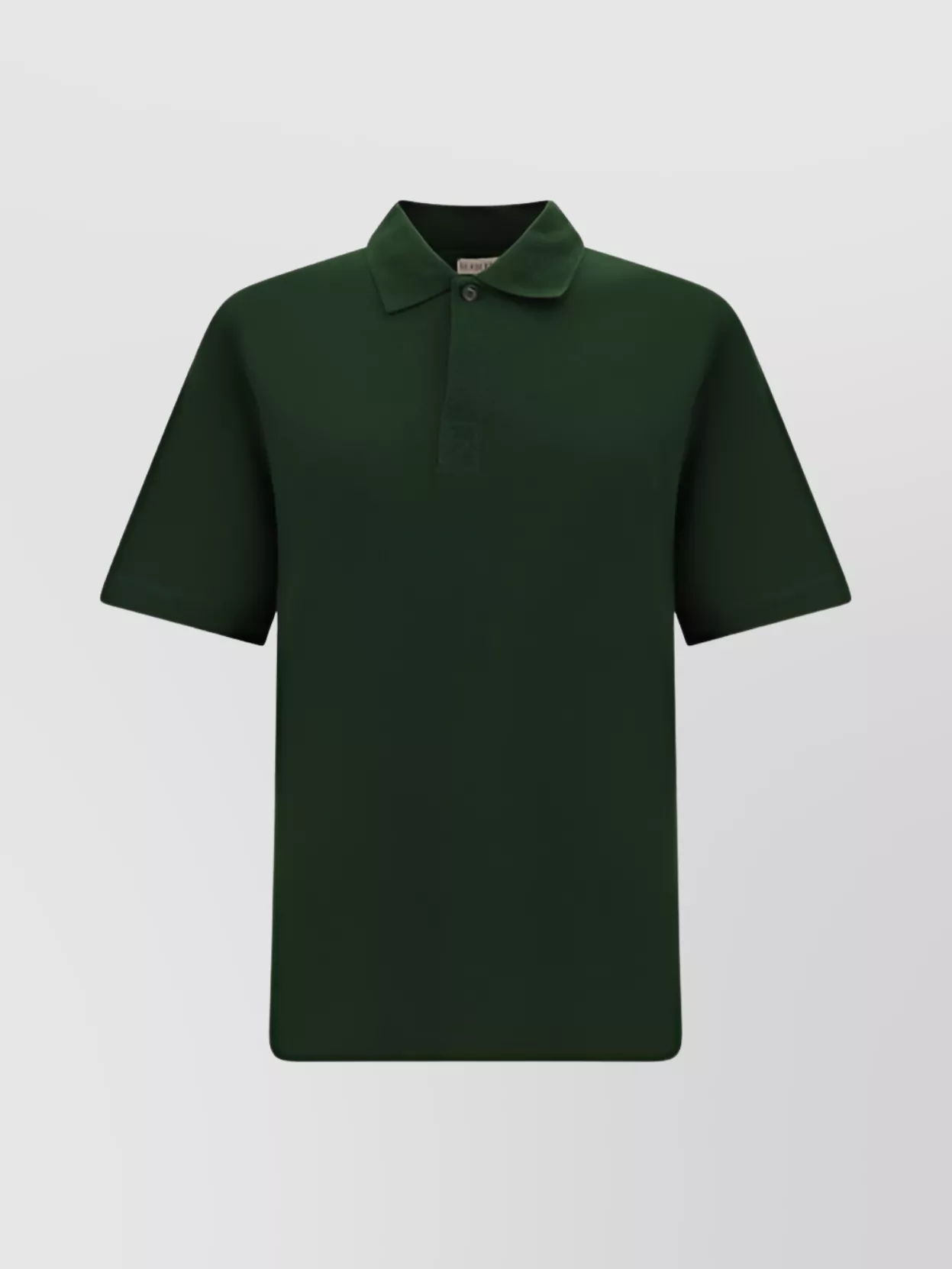 Shop Burberry Ribbed Collar Cotton Polo Shirt