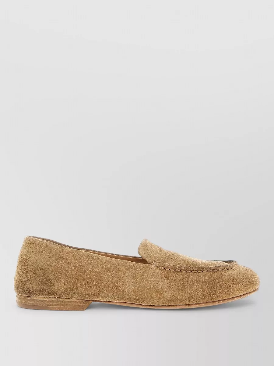 Marsell Mandolo Loafers Round Toe Suede Finish Stitch
