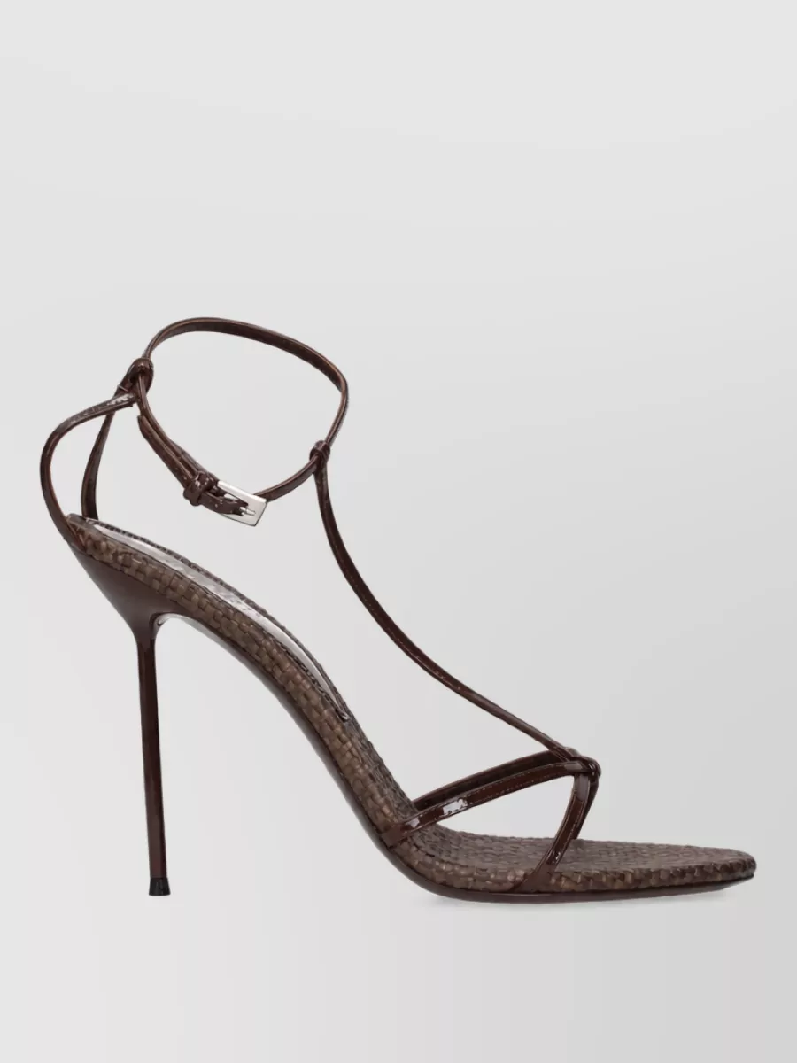 Paris Texas Leather Stiletto Heel Sandals
