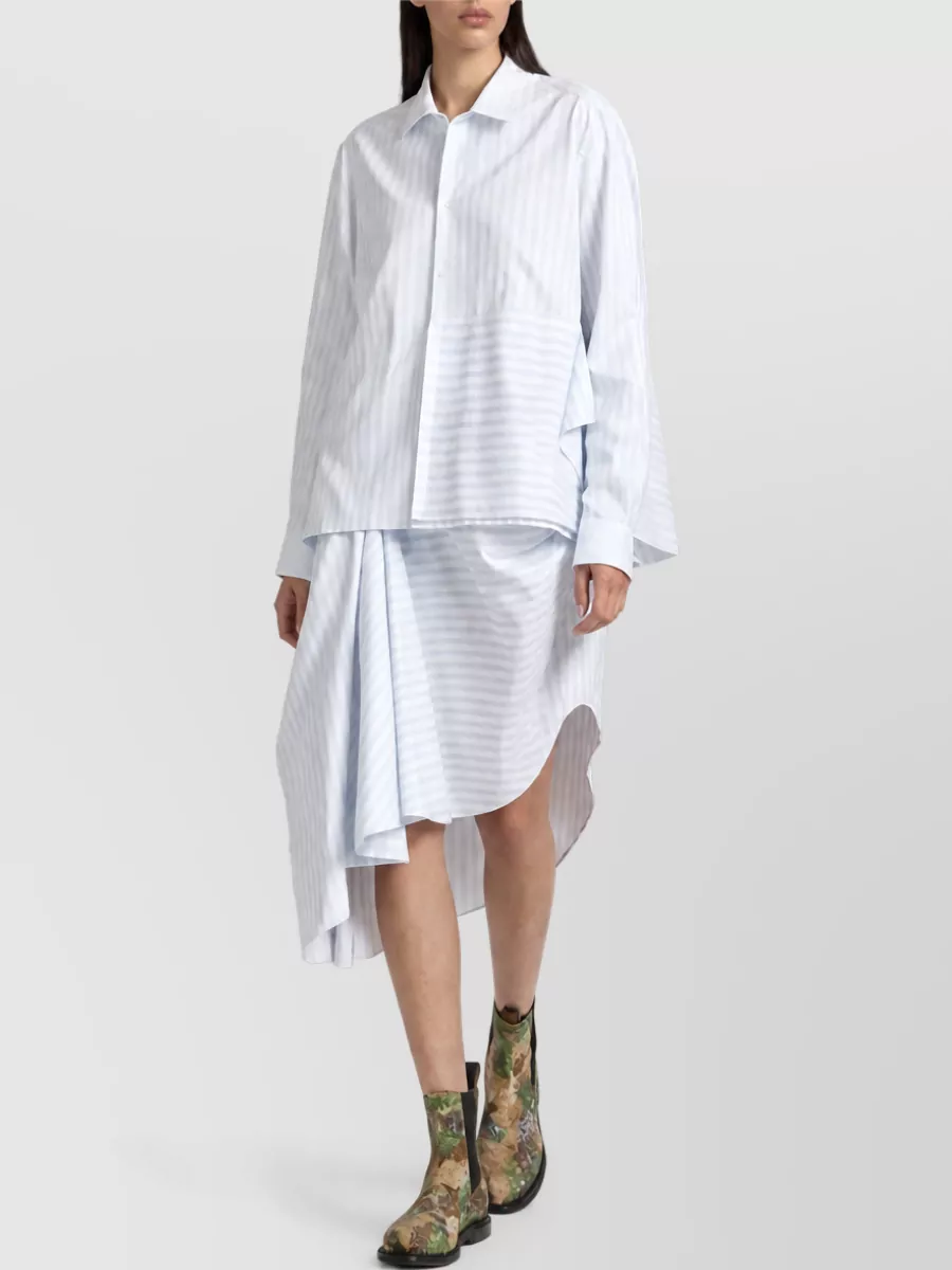 Jw Anderson Asymmetric Draped Shirt Tailored Long Sleeves