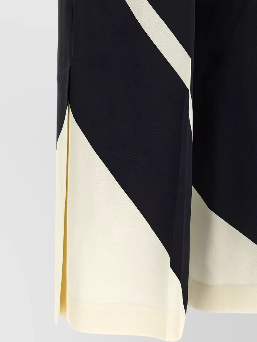 Alberta Ferretti Printed Cropped Wide-Leg Trousers
