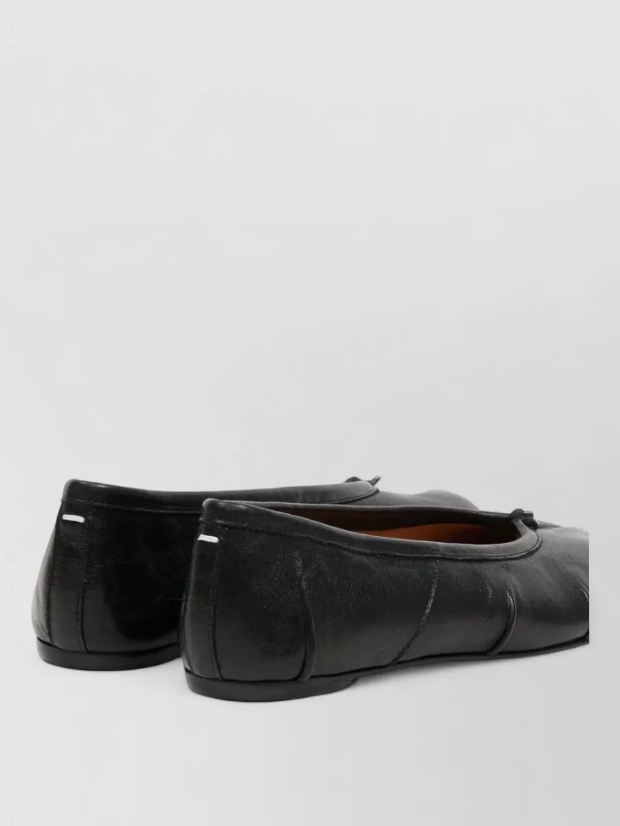 Maison Margiela Tabi Split Toe Leather Bow Ballerina Flats