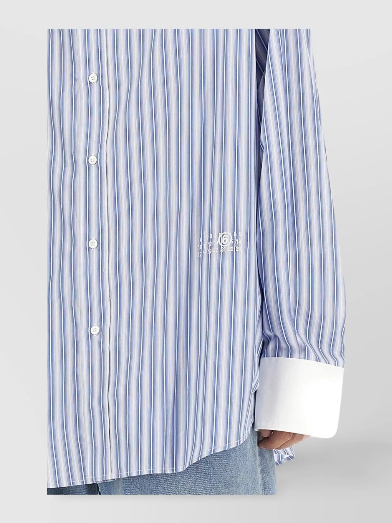 Mm6 Maison Margiela Oversize Fit Striped Shirt