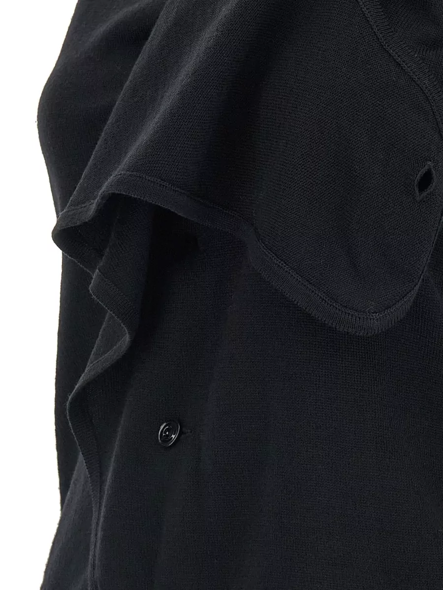 Lemaire Fine-Knit Draped Asymmetric Sleeveless Knitted Top