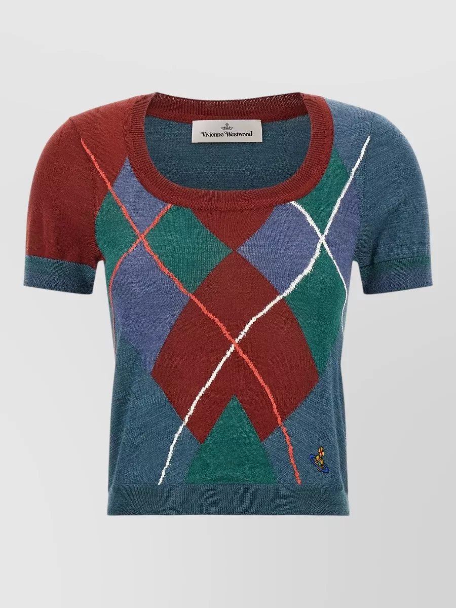 Vivienne Westwood wool argyle short-sleeve sweater