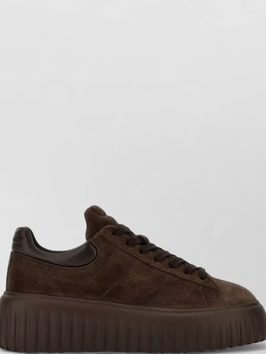 Hogan Leather Low-Top Lace-Up Sneakers