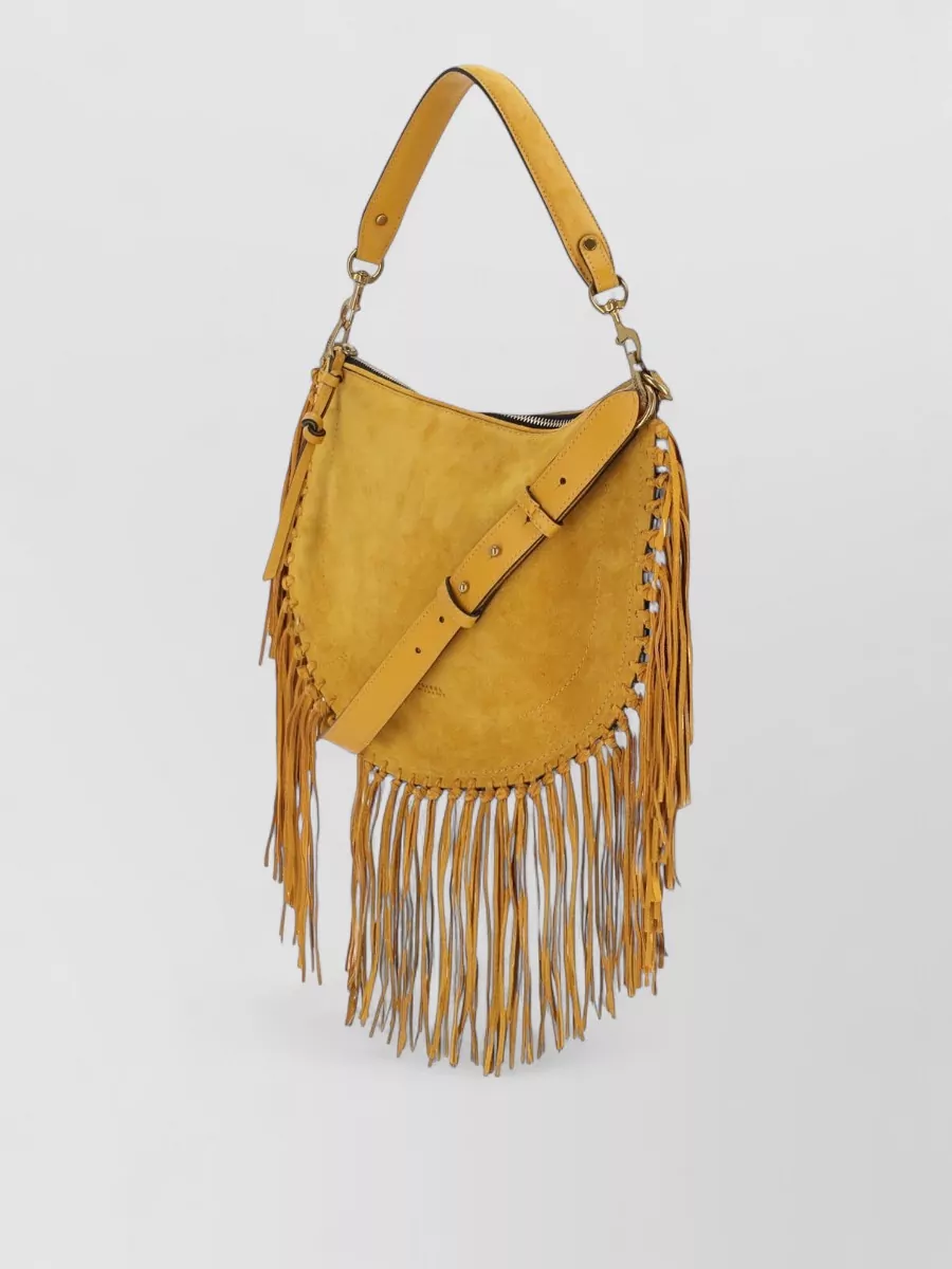 Isabel Marant Shoulder Bag Adjustable Strap Fringe Detail