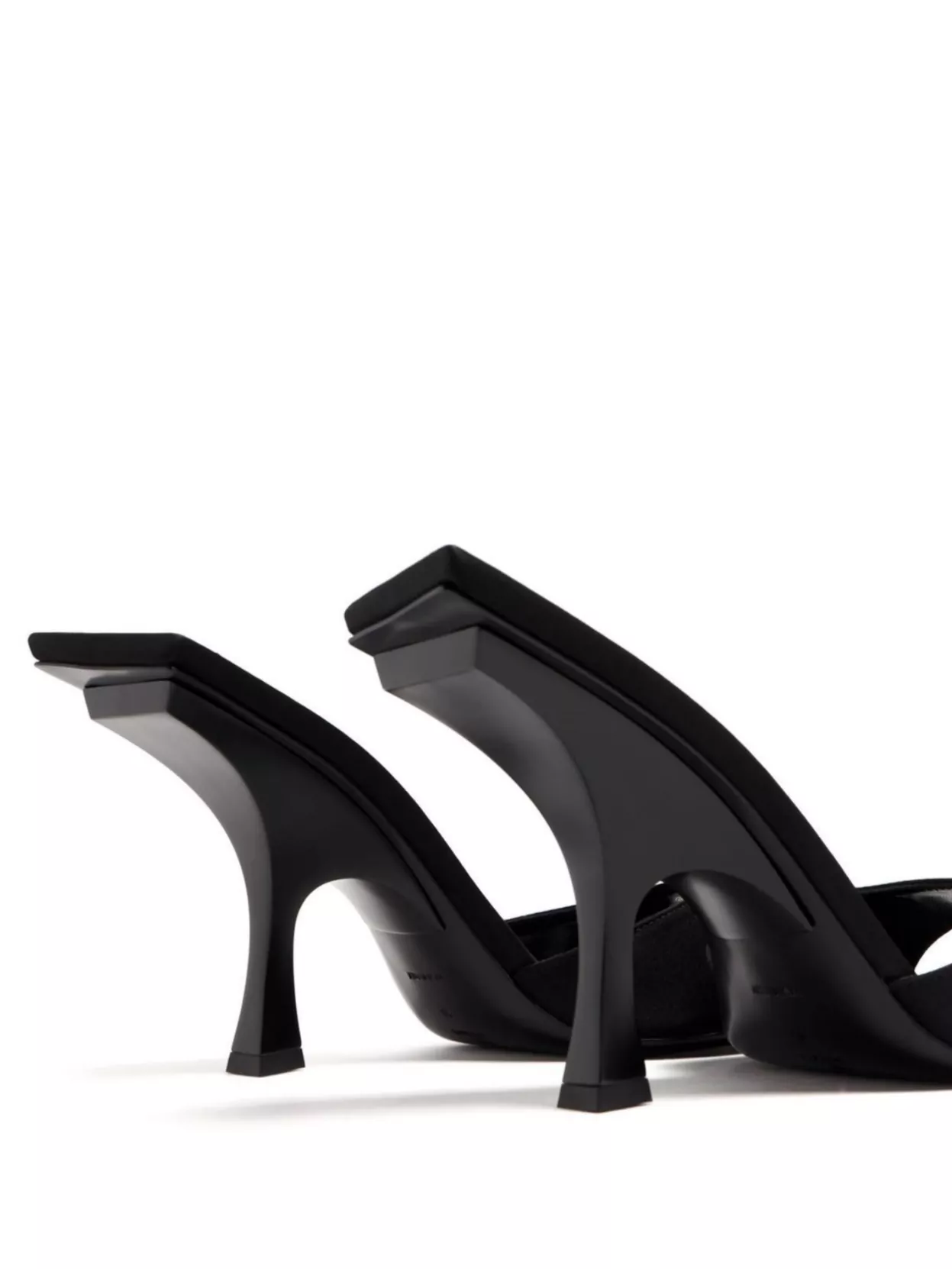 Attico Ester Mules Leather Curved Heel Dust Bag