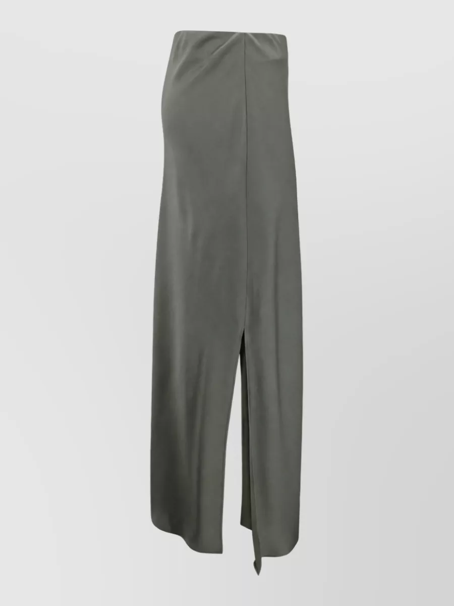 Brunello Cucinelli Satin Midi Straight Skirt