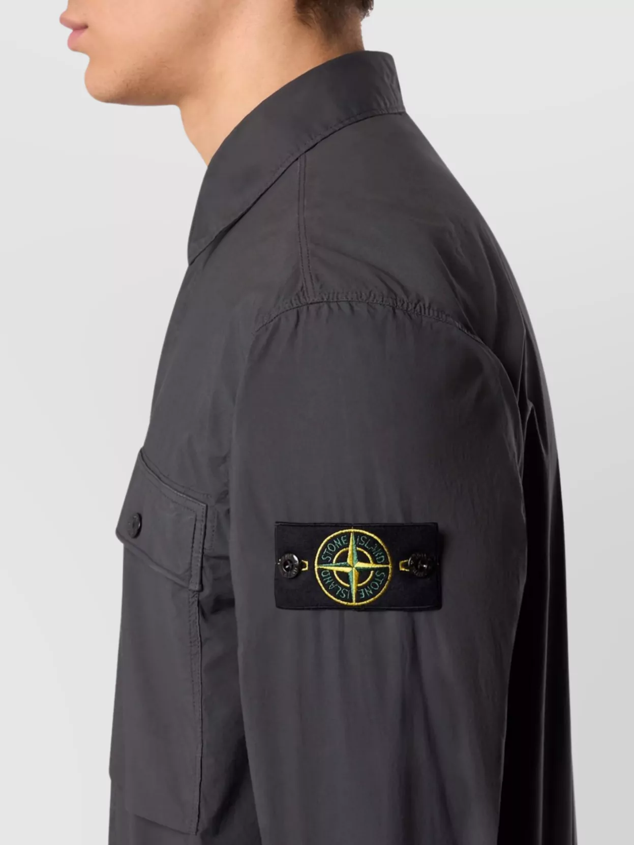 Stone Island Overshirt With Comfort Fit And Long Sleeves