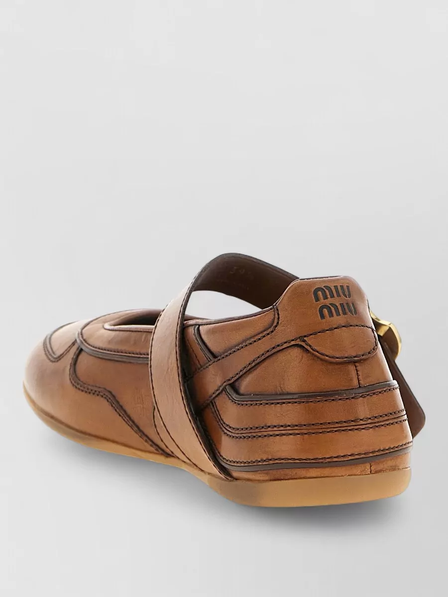 Miu Miu Leather Ballet Flats