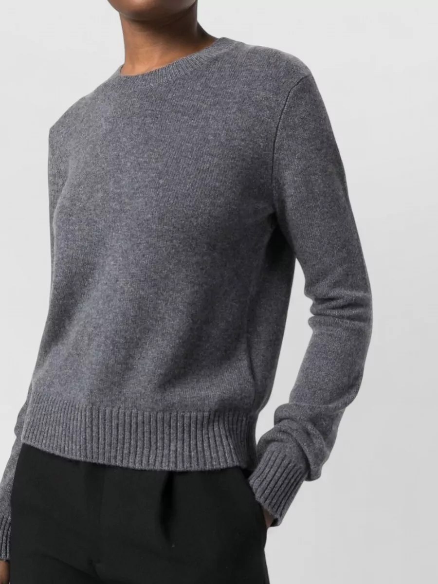 Lisa Yang Cashmere Fine-Knit Slightly Cropped Crew-Neck Jumper