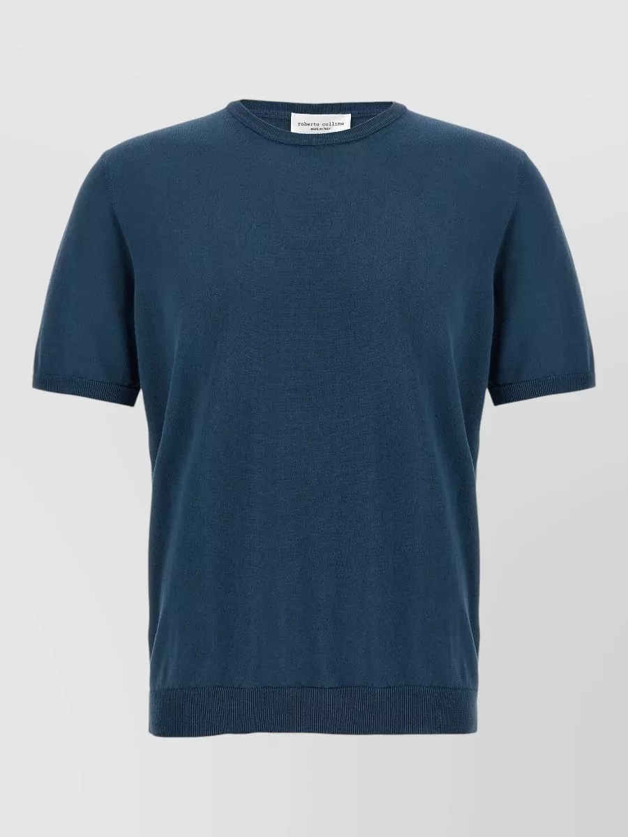 Roberto Collina Cotton Short-Sleeve Sweater