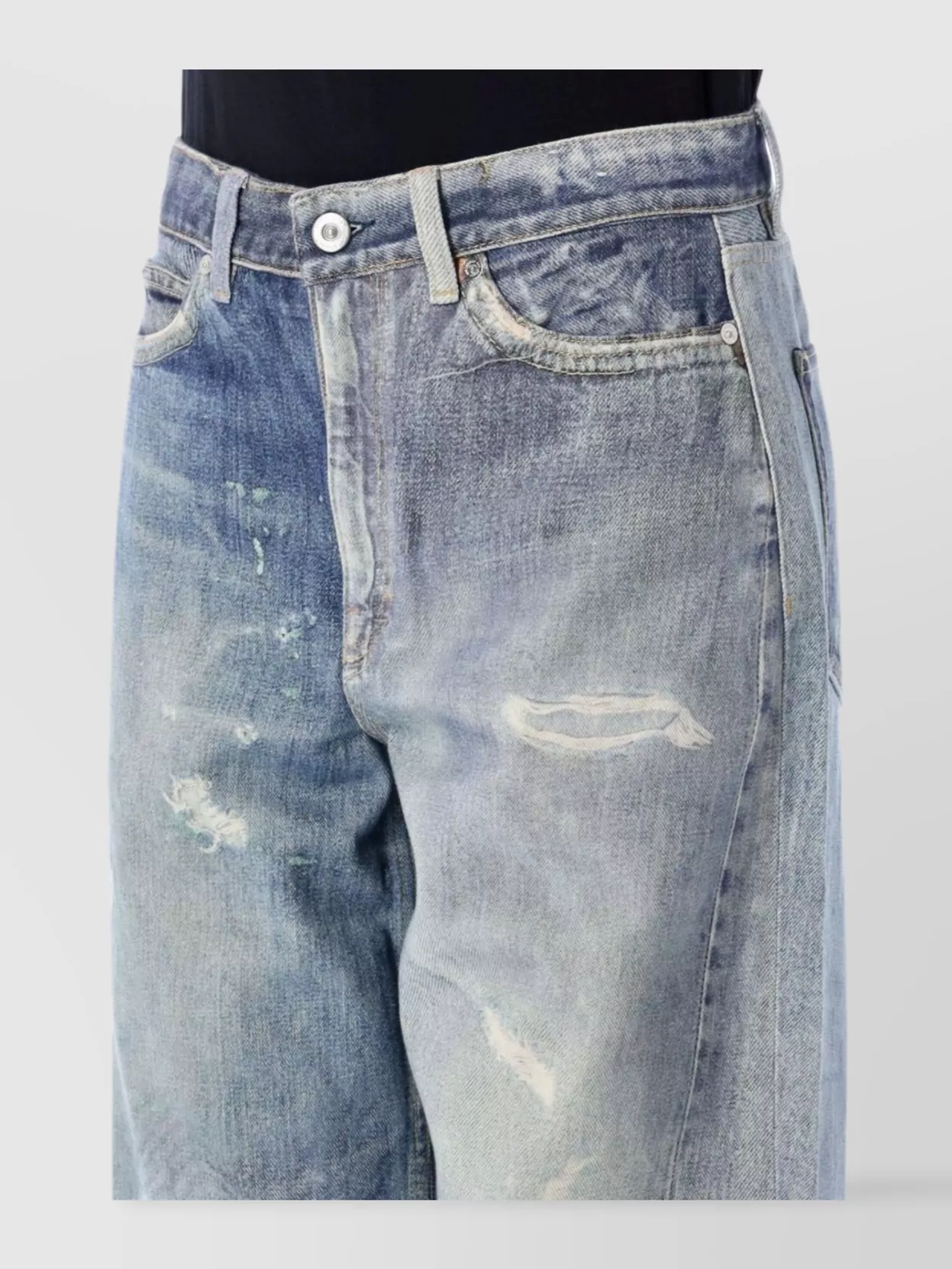 Our Legacy Wide Fit Digital Denim Print Trousers