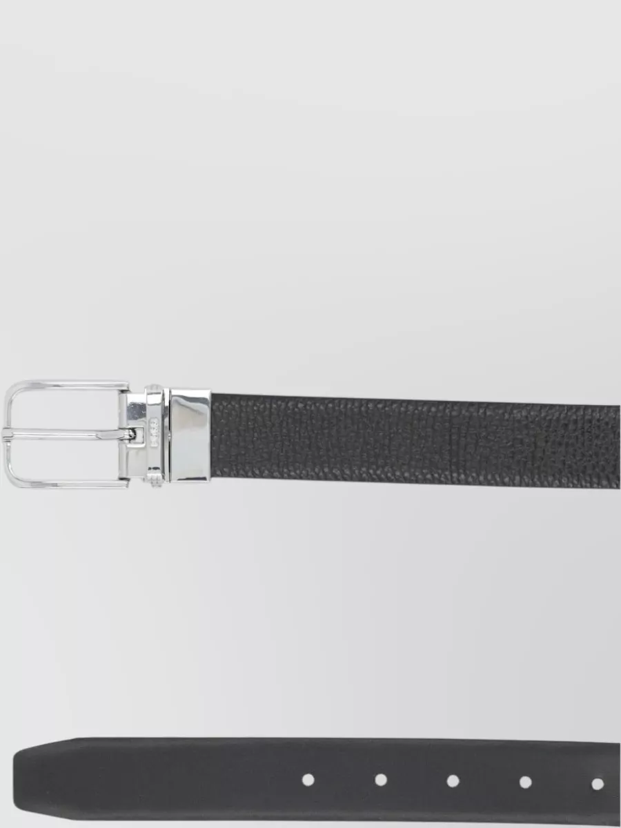 Boss leather logo belt