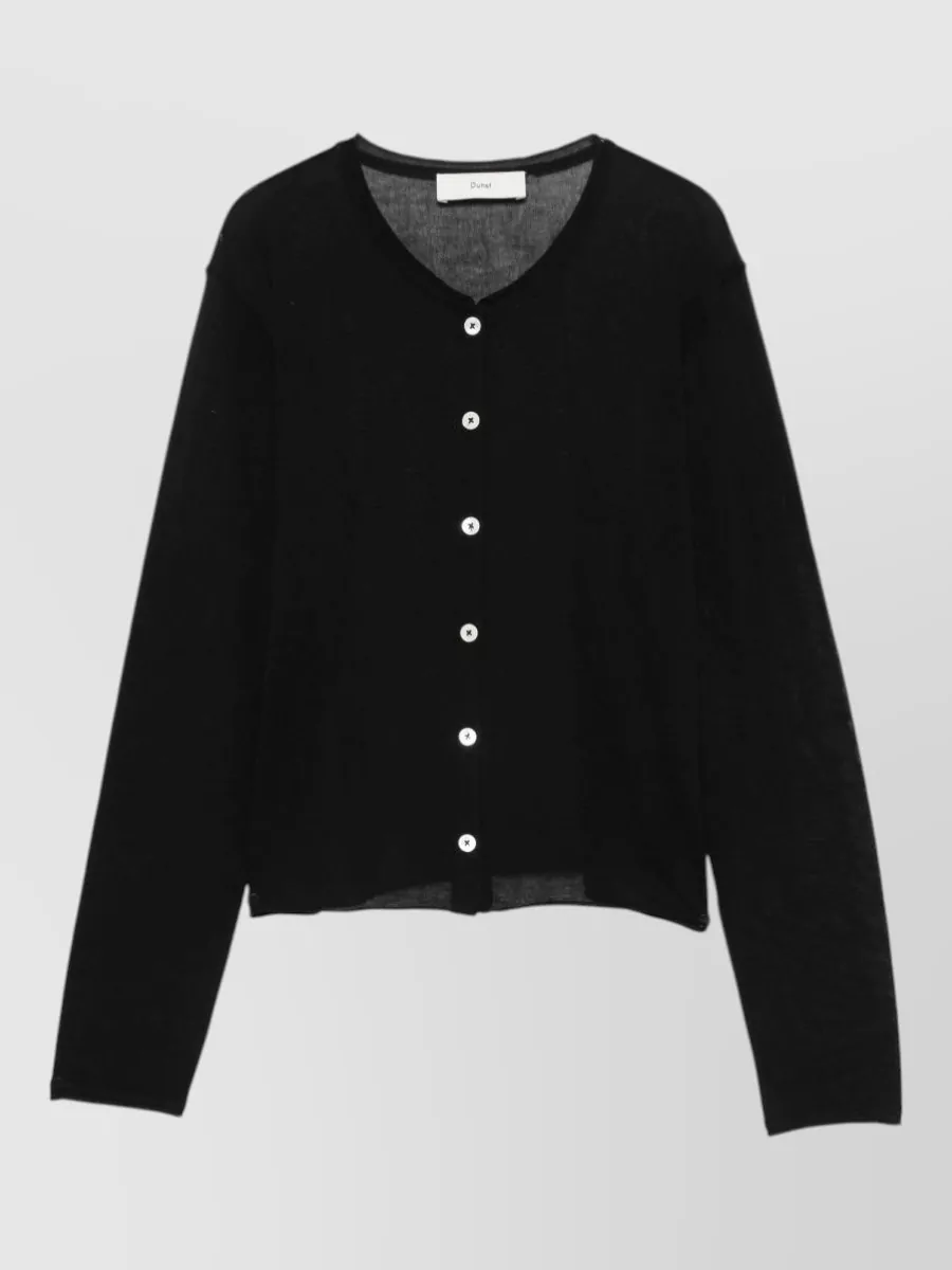 Dunst Fine-Knit V-Neck Cardigan