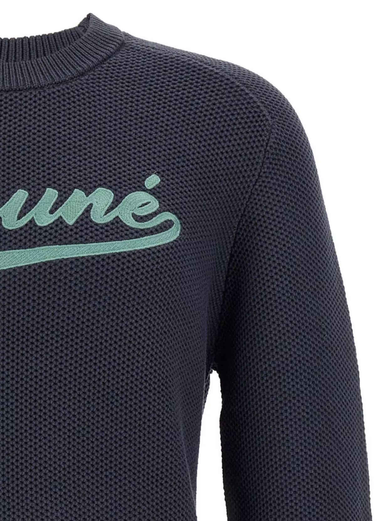 Maison Kitsuné 'College' Pullover With Ribbed Finish