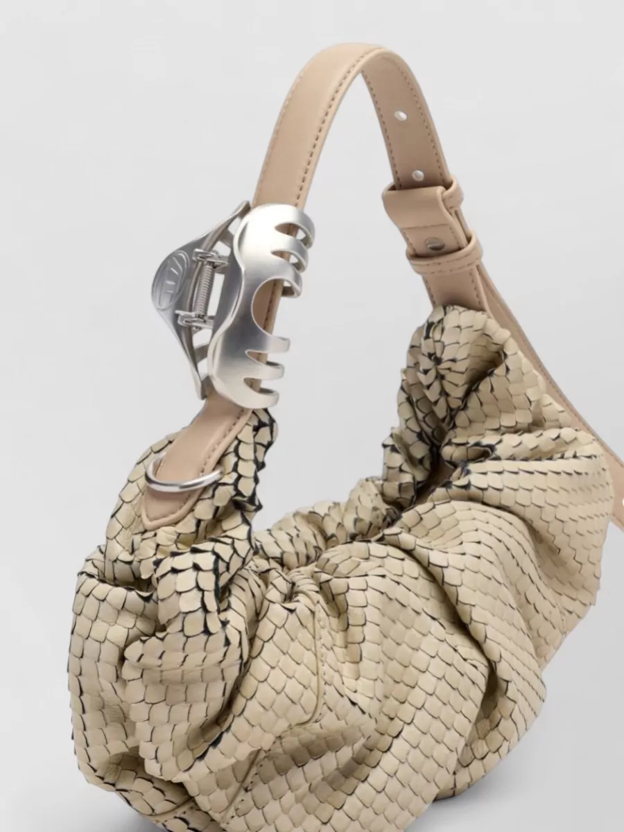 Diesel Grab-D Small Leather Shoulder Bag