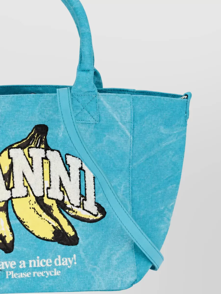 Ganni Cabas Recycled Cotton Beach Bag