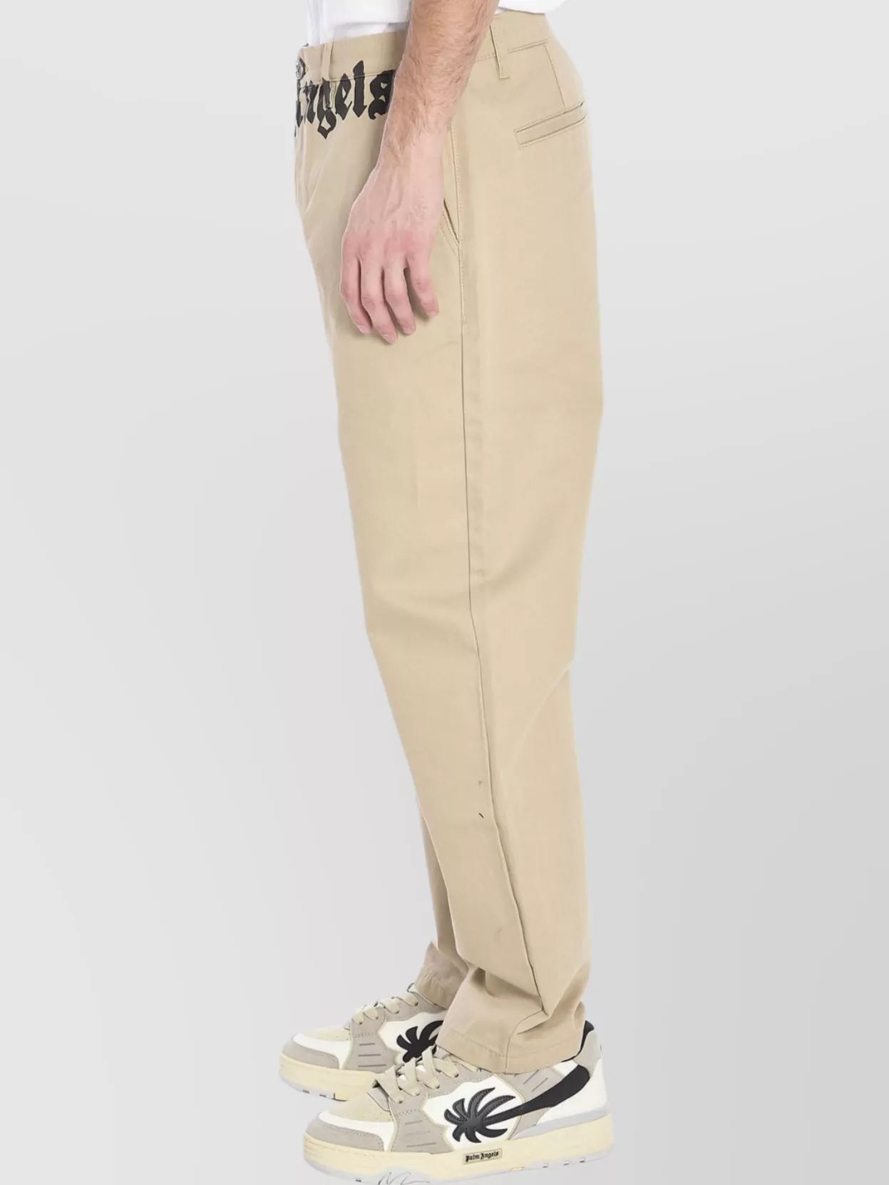 Palm Angels Logo Chino Pants With Slim Fit