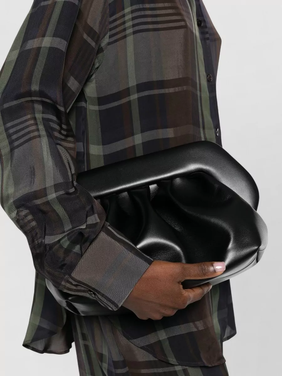 Themoiré Bios Leather Clutch Bag