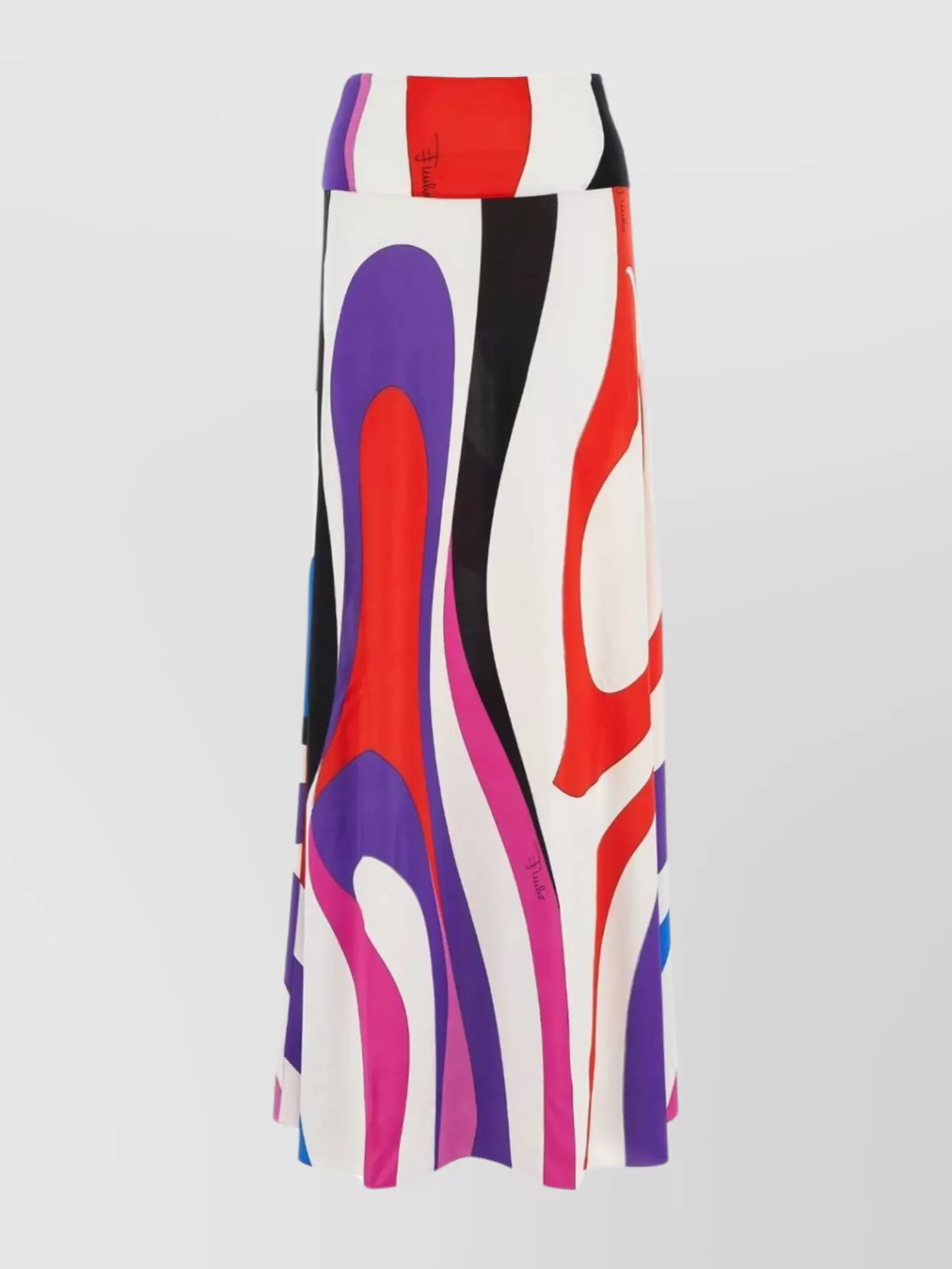 Shop Emilio Pucci Jersey Skirt With Printed Design And A-line Silhouette