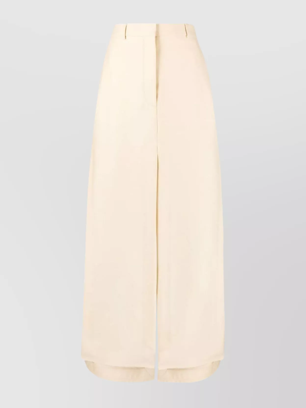 Shop Lanvin A-line Silhouette Maxi Skirt With High Waist In Cream