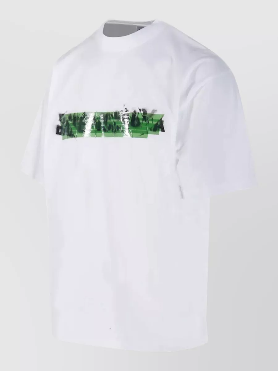 Balenciaga Medium-Fit Messy Spray Cotton T-Shirt