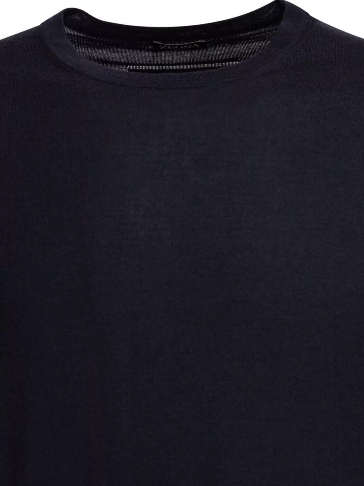 Zegna Crew Neck Long Sleeves Ribbed Cuffs And Hem
