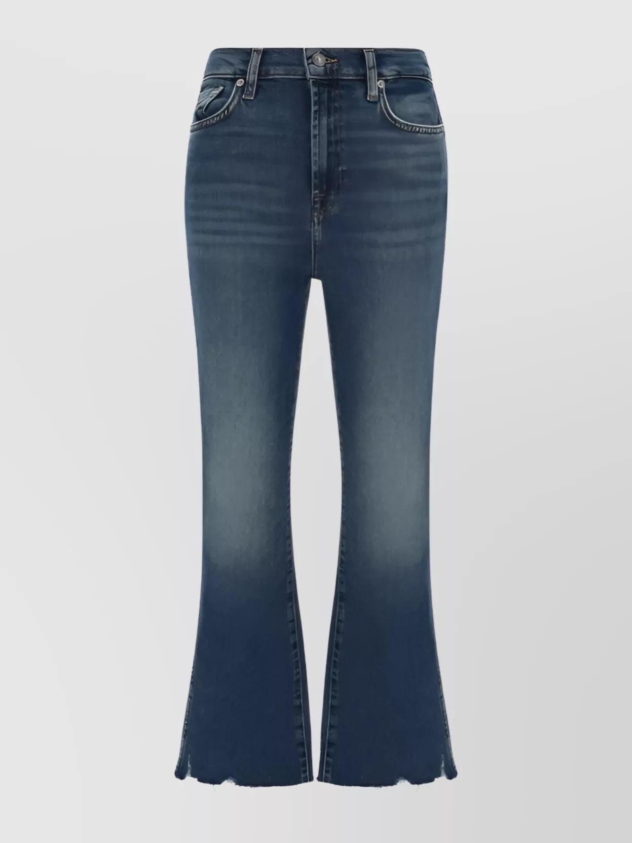 Shop 7 For All Mankind Kick Luxe Flared Jeans With Vintage Stitching