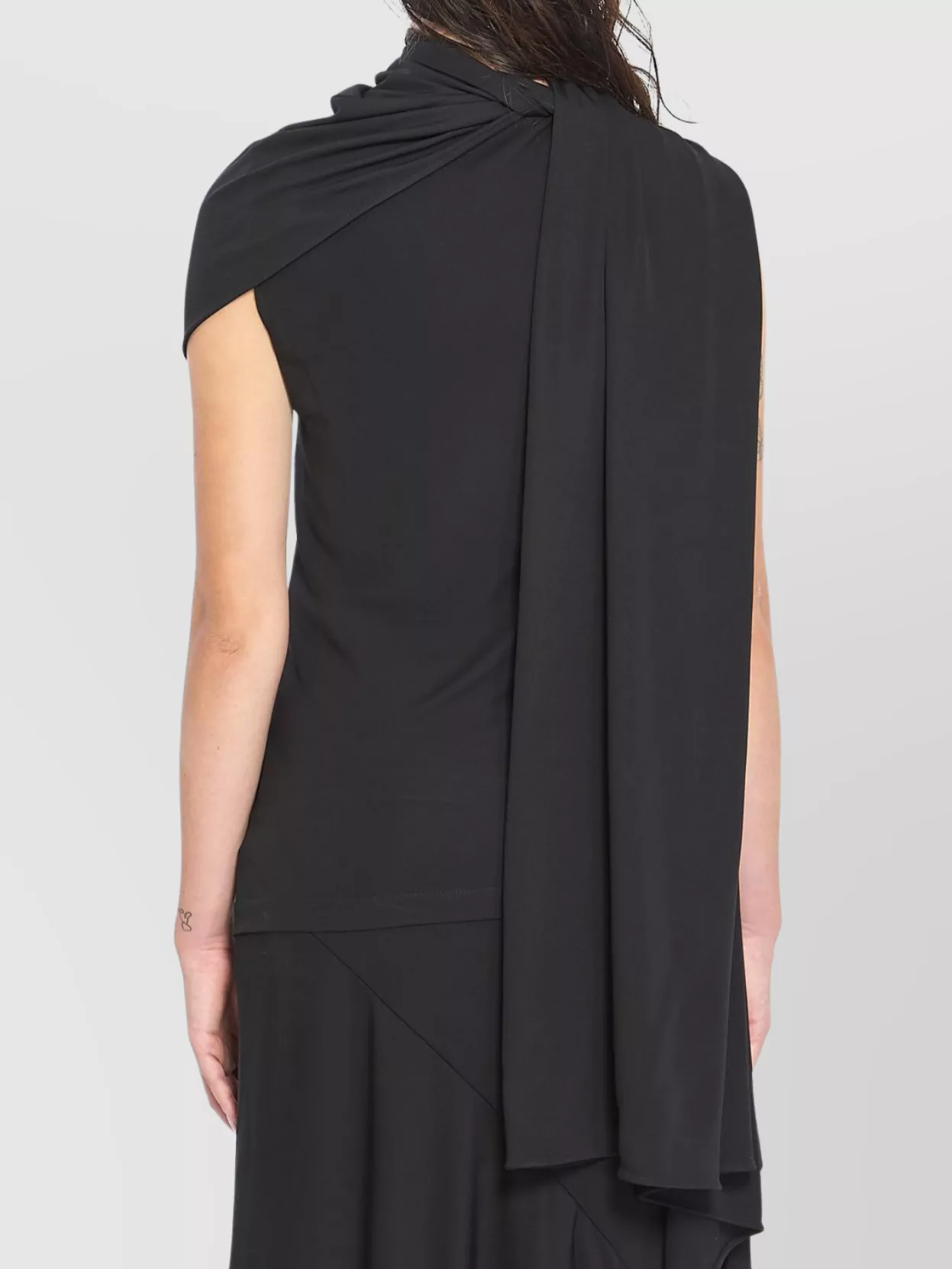 The Row Asymmetric Draped Jersey Top