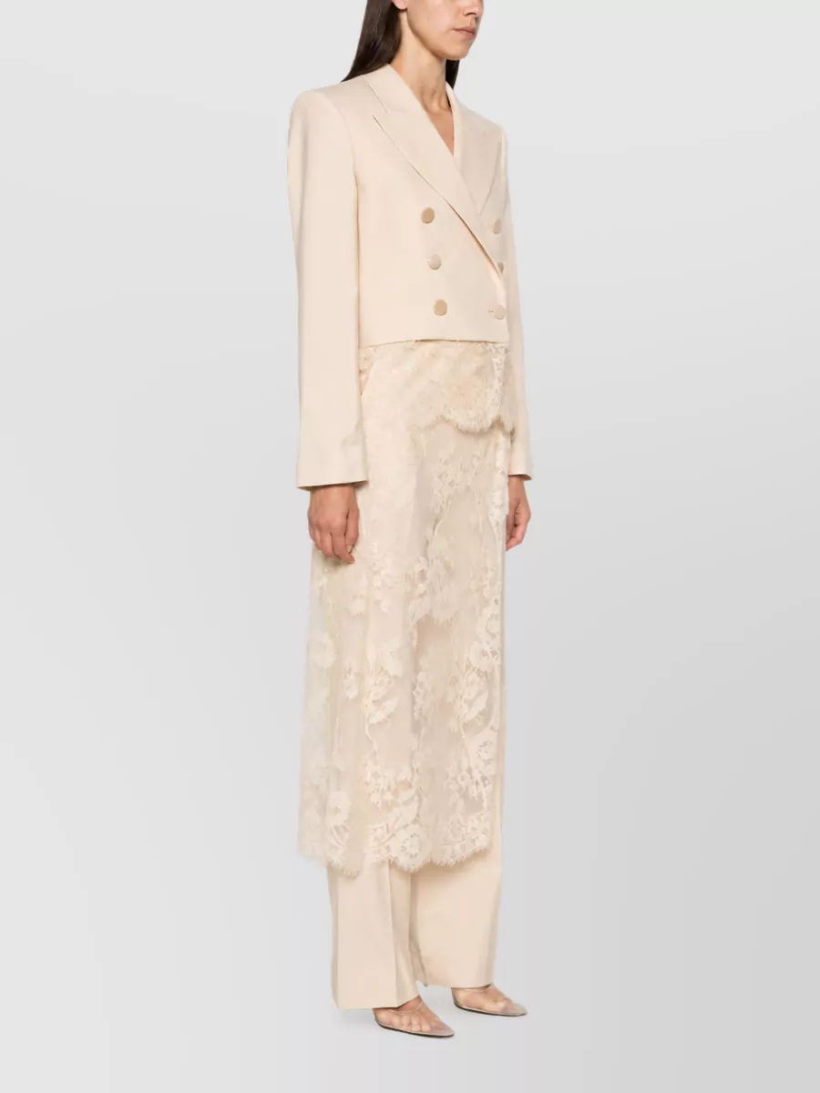 Zimmermann Wool Cropped Double-Breasted Blazer