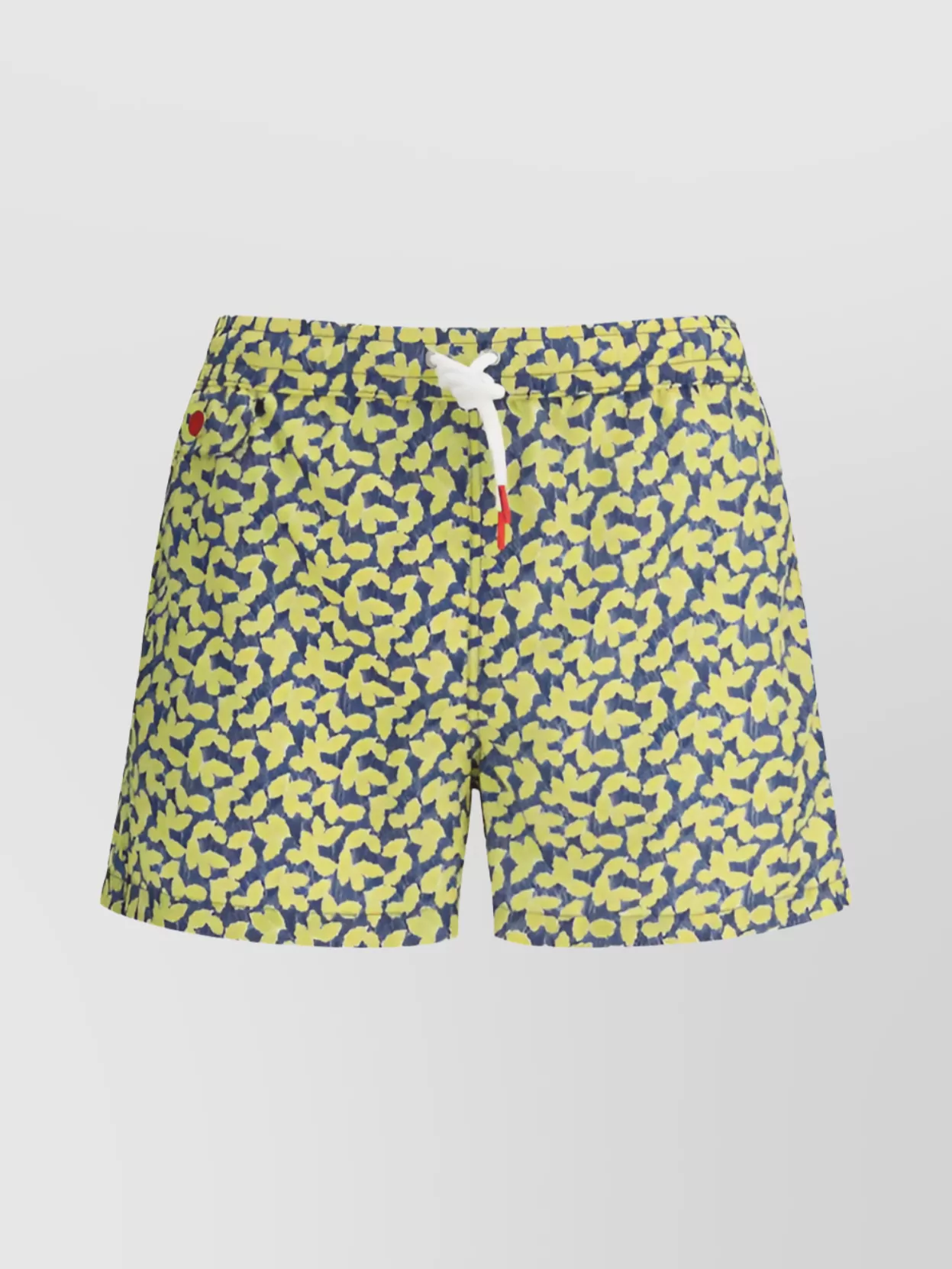 Shop Kiton Swimshorts Featuring Leaf Motif