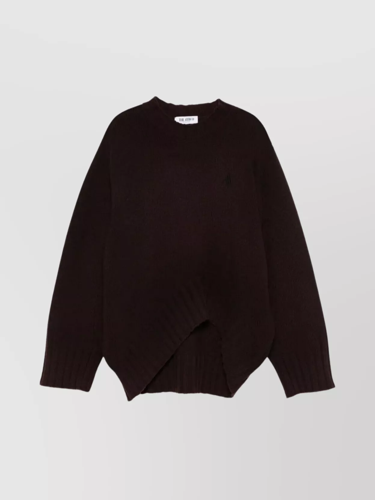 The Attico Long Sleeve Crew Neck Knit Sweater