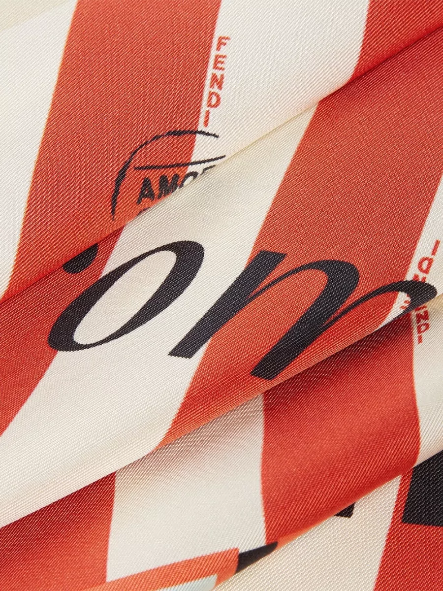 Fendi Silk Striped Scarf