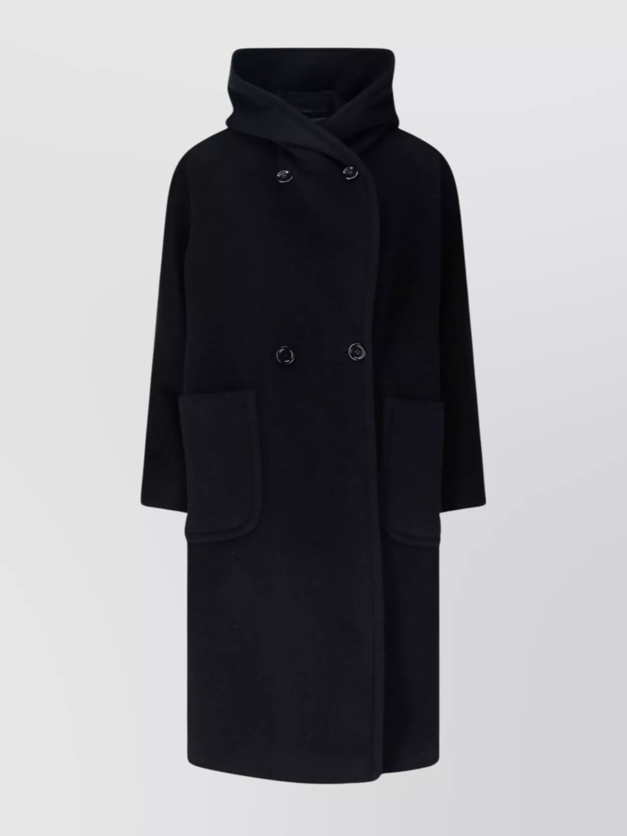 Tagliatore Long Hooded Jacket With Belt And Pockets