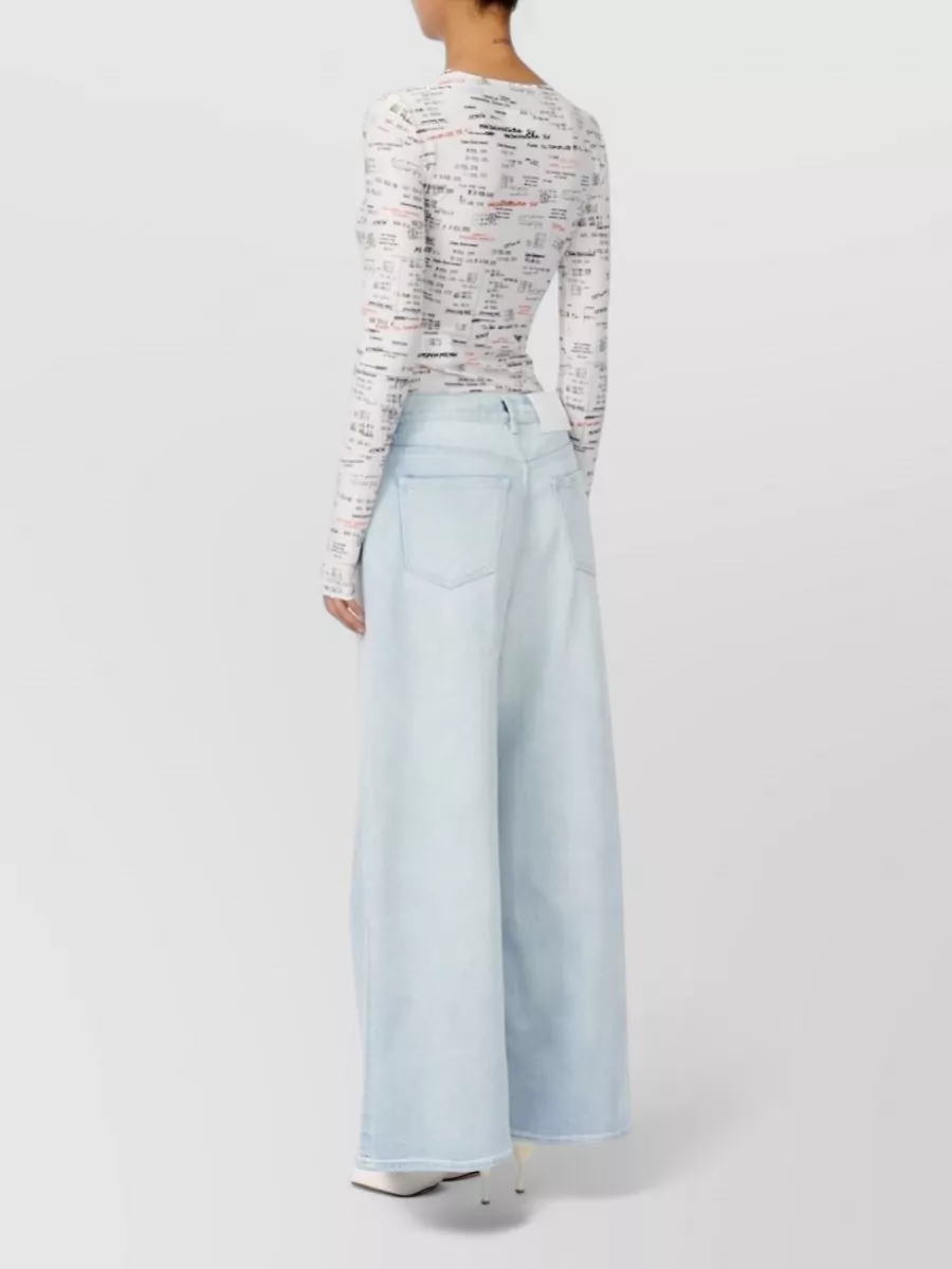 Mm6 Maison Margiela Denim Trousers Wide Leg Five Pocket