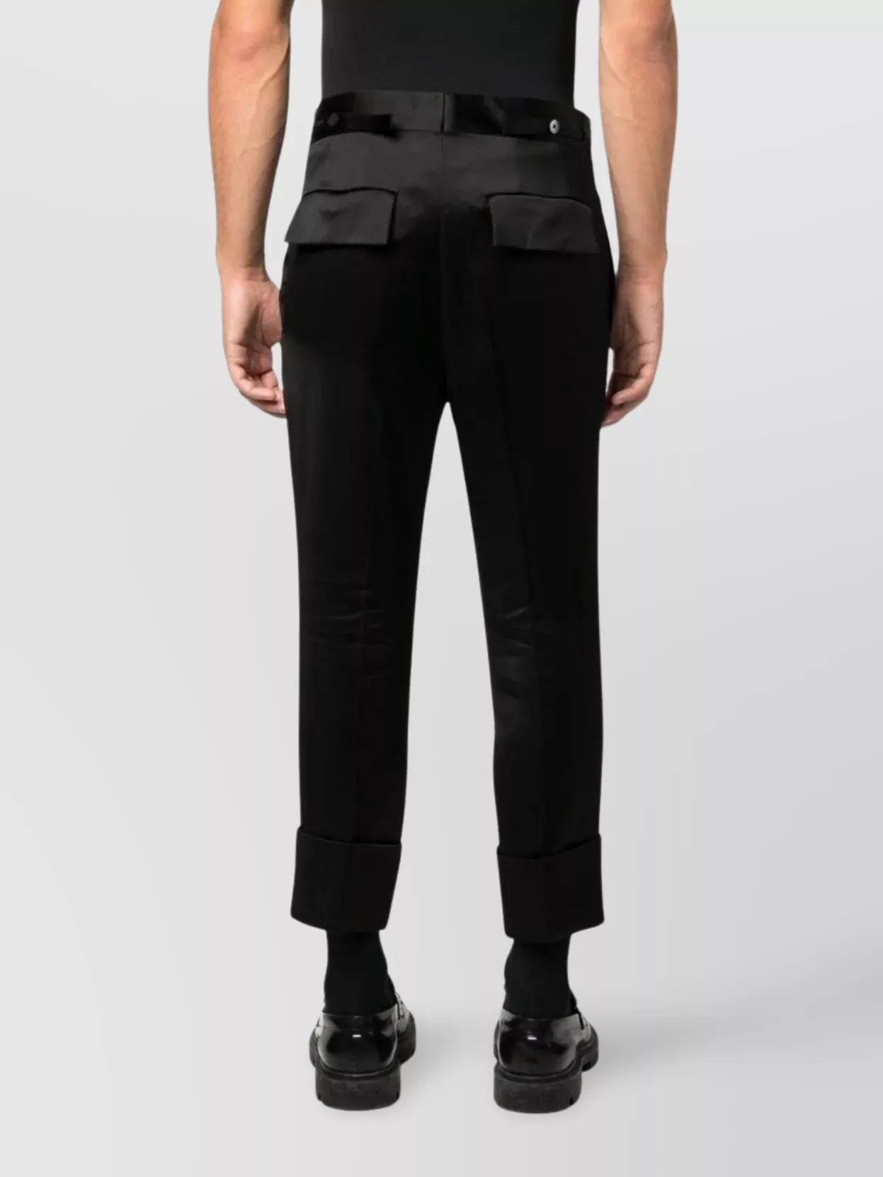 Sapio Tailored Cropped Trousers Satin Finish