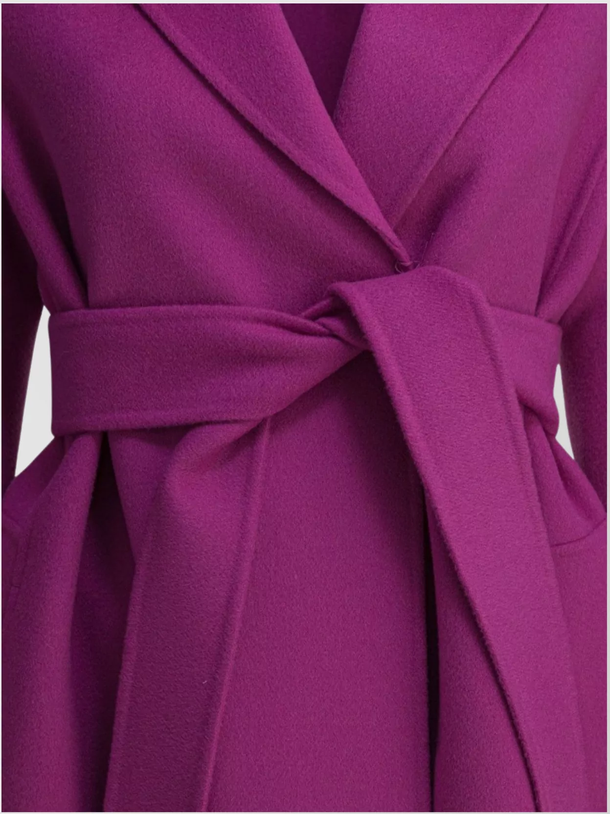 S Max Mara Waist Belted Mid-Length Coat With Notched Lapels