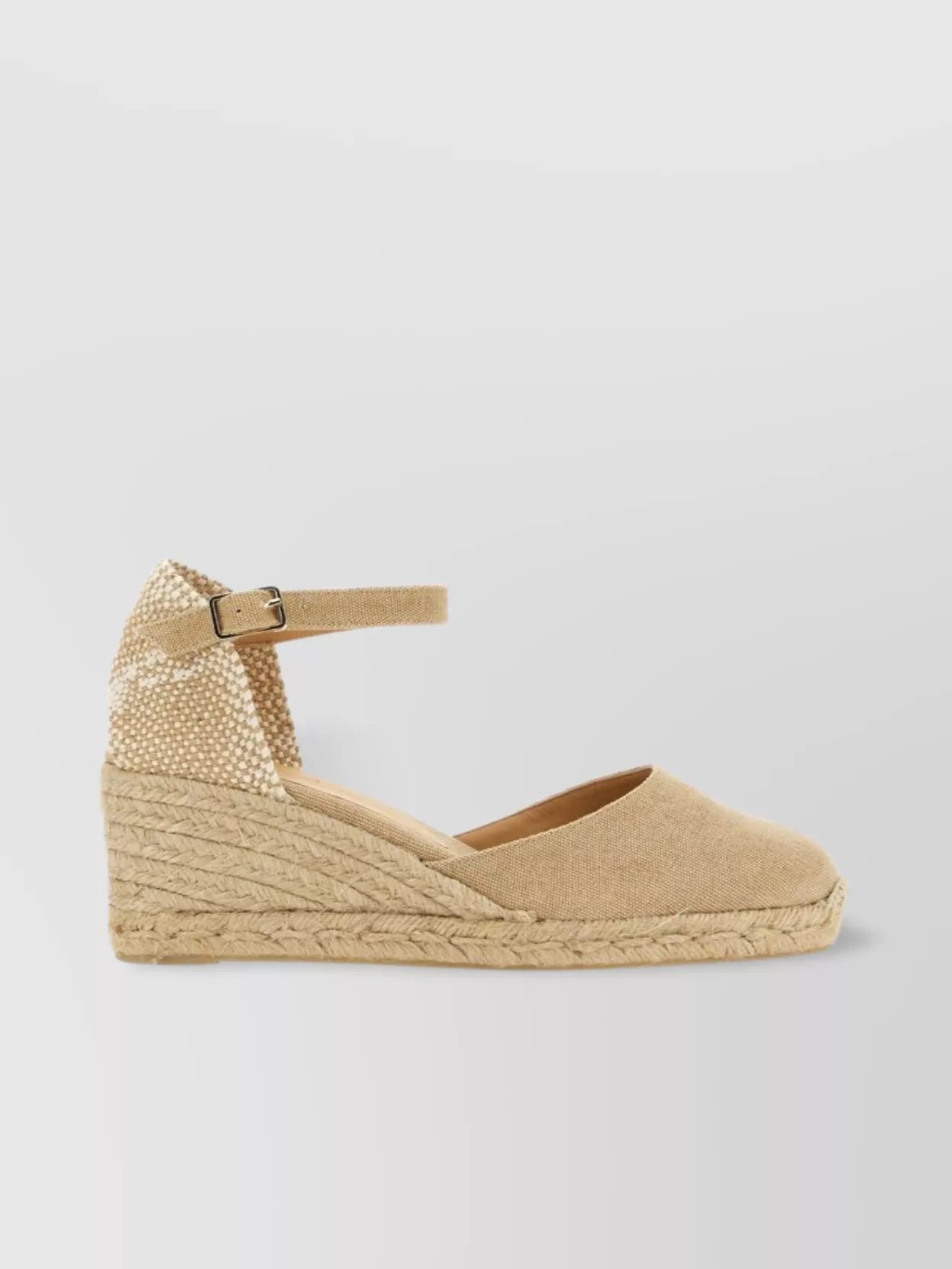 Castaner Wedge Espadrille With Buckle And Braided Detail