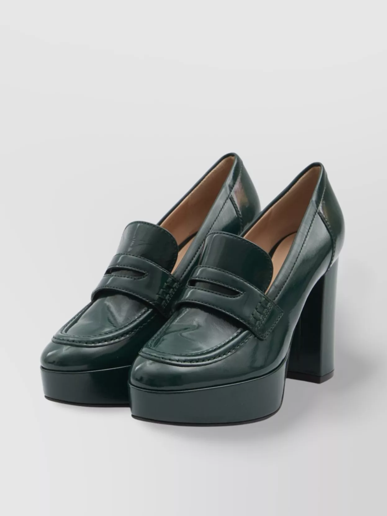 Gianvito Rossi Loafer Block Heel Platform Sole