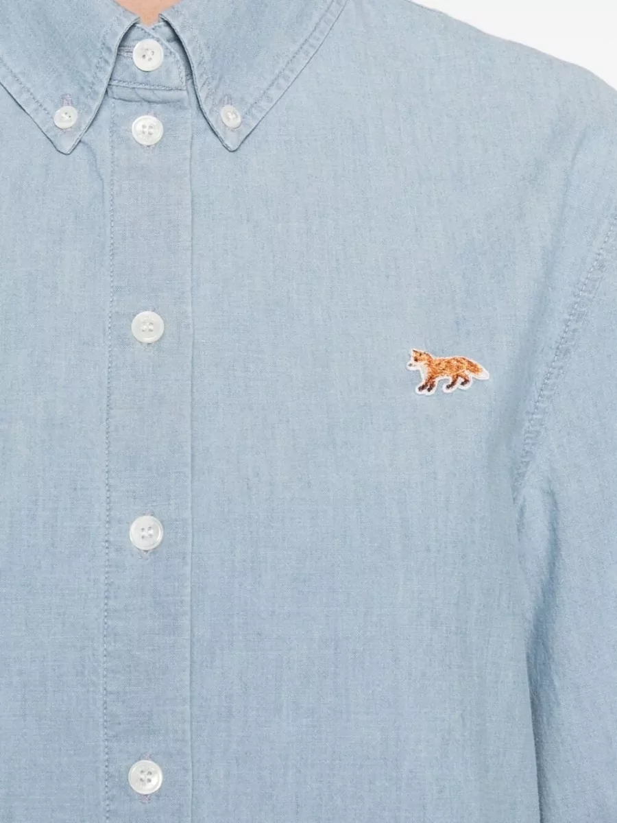 Maison Kitsuné Cropped Cotton Shirt