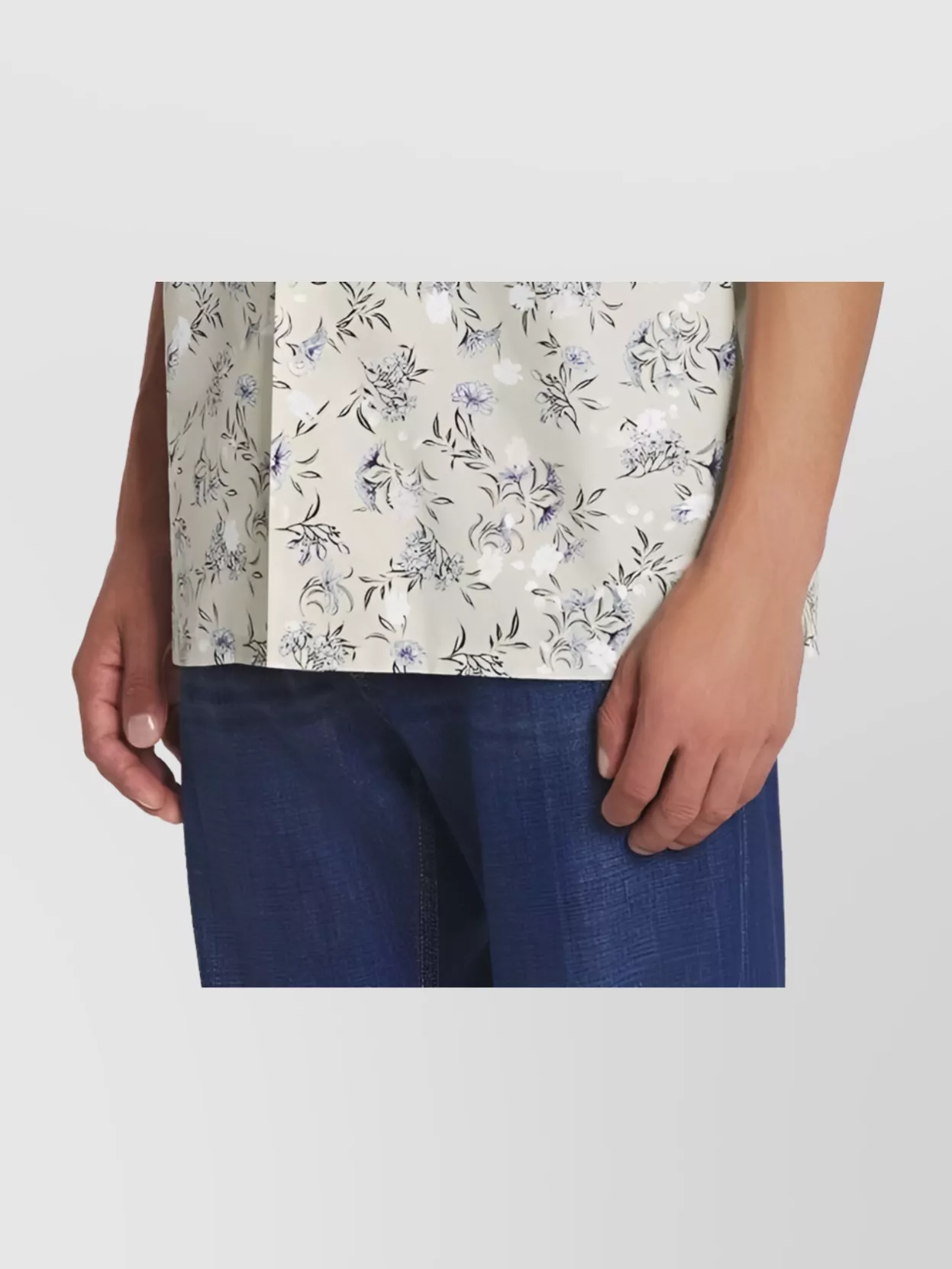 Lanvin Floral Print Short Sleeve Shirt