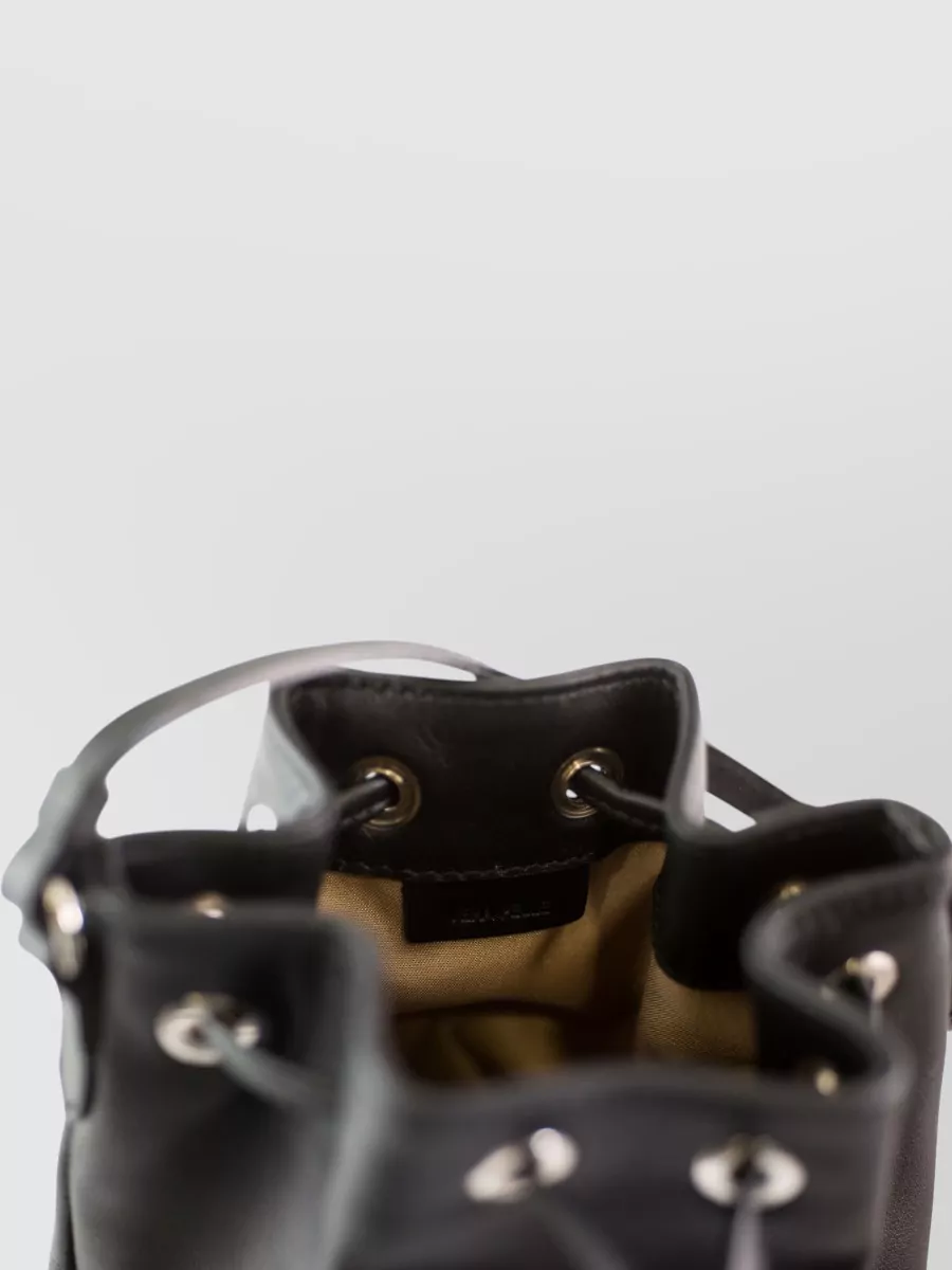 La Rose Leather Bucket Bag