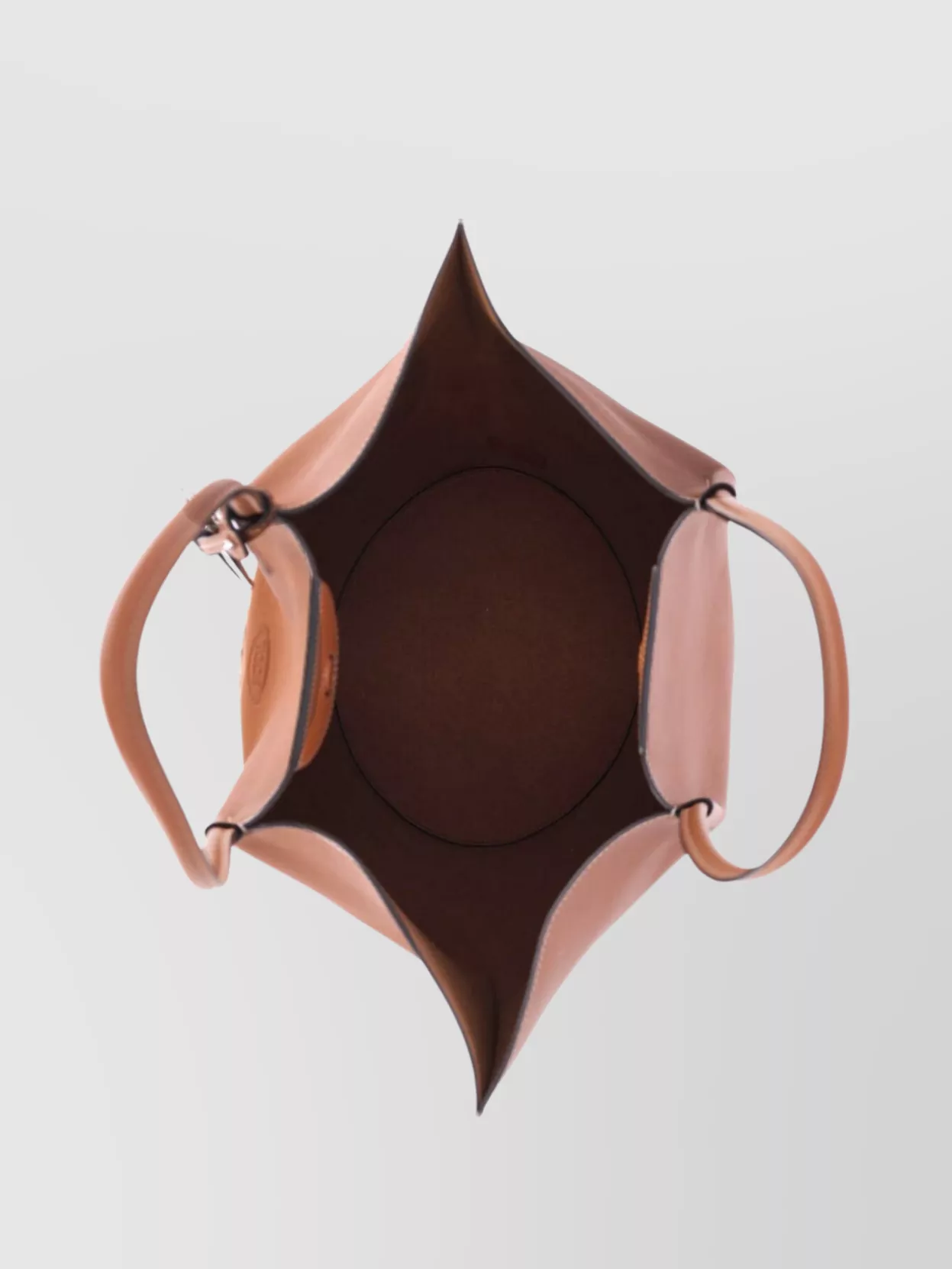 Tod's Stitched Handles Tote Bag With Woven Base In Brown