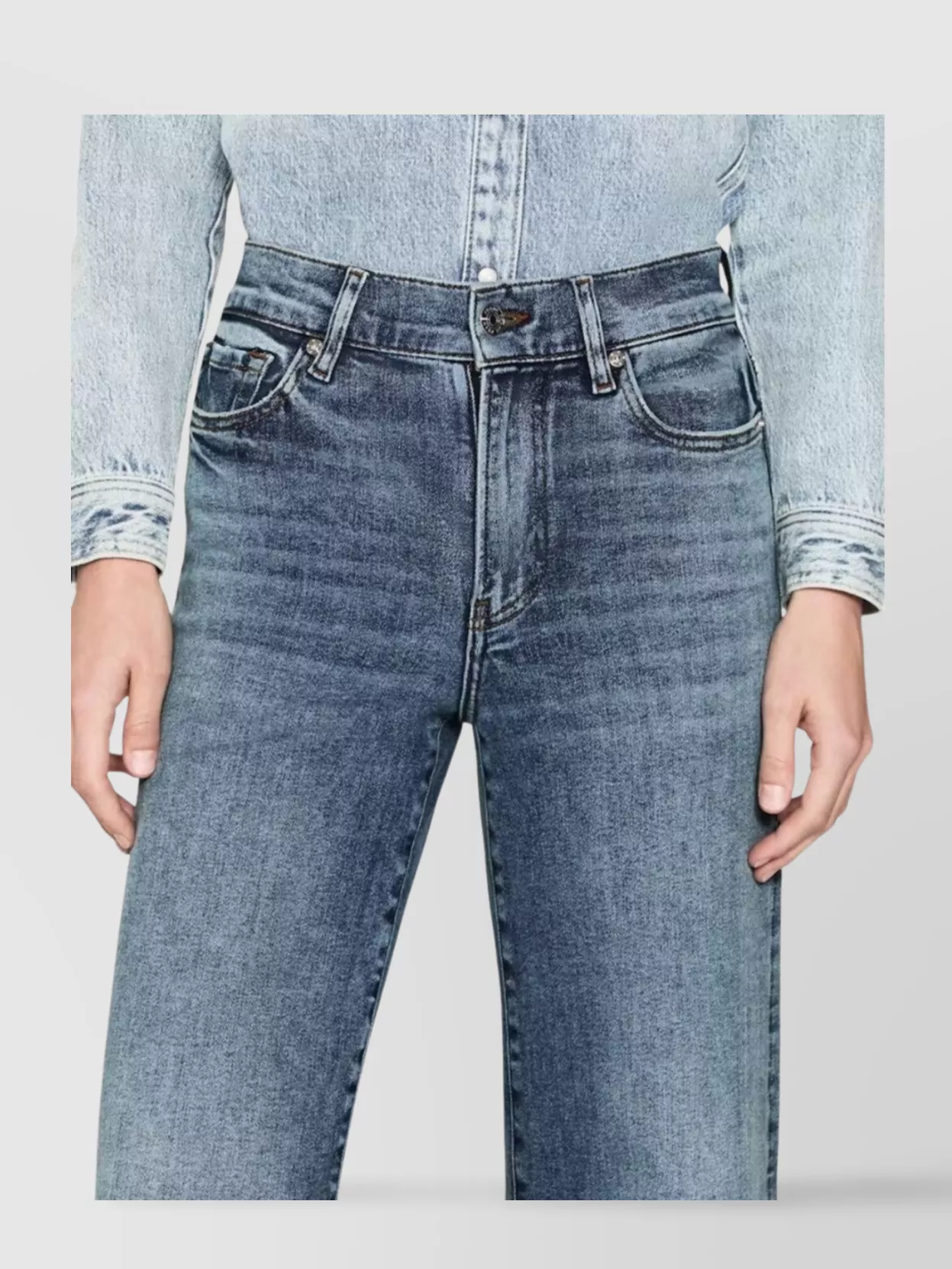 Frame High Waist Slim Palazzo Trousers