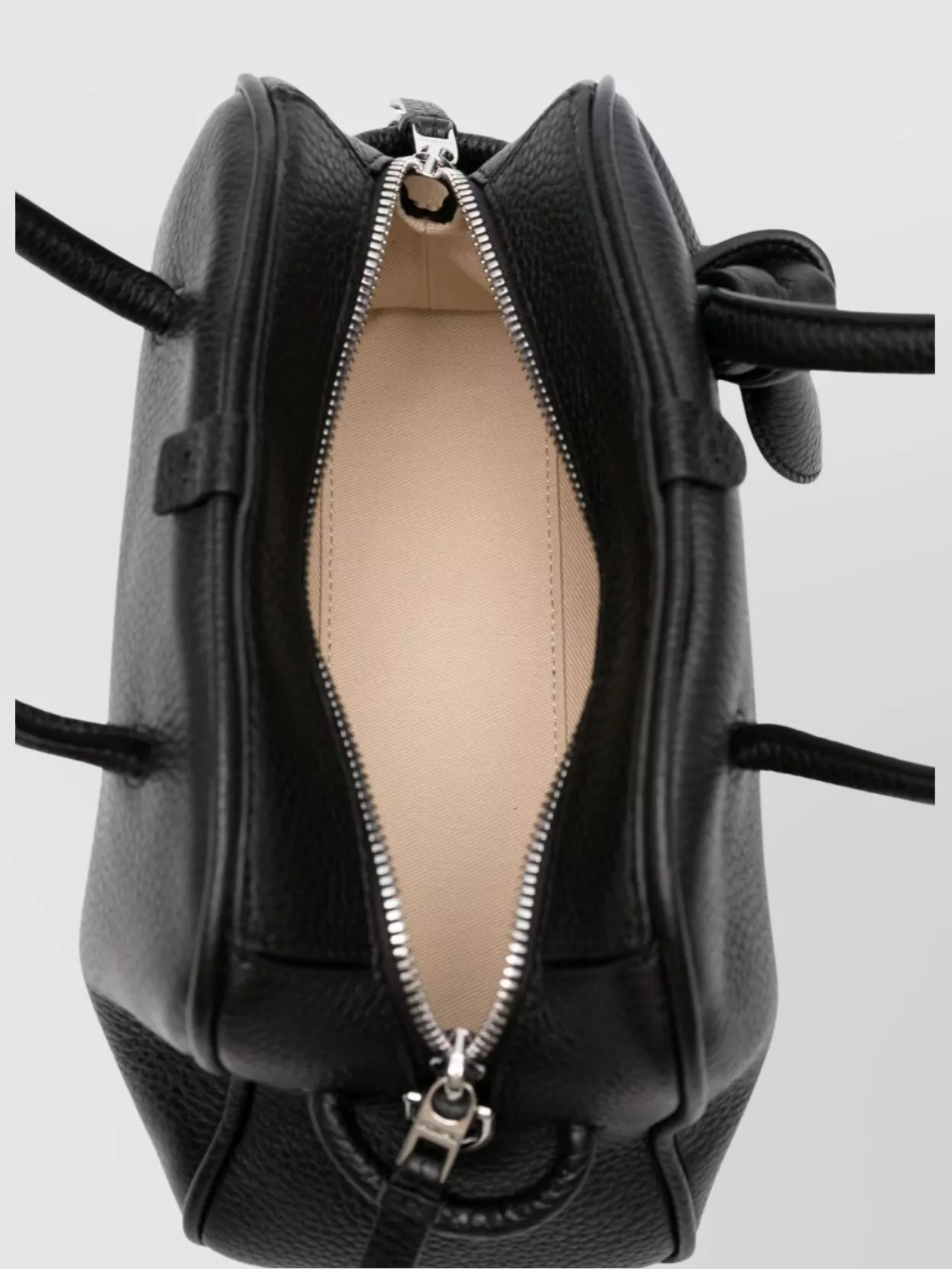 Jacquemus Le Petit Turismo Leather Top Handle Bag In Black