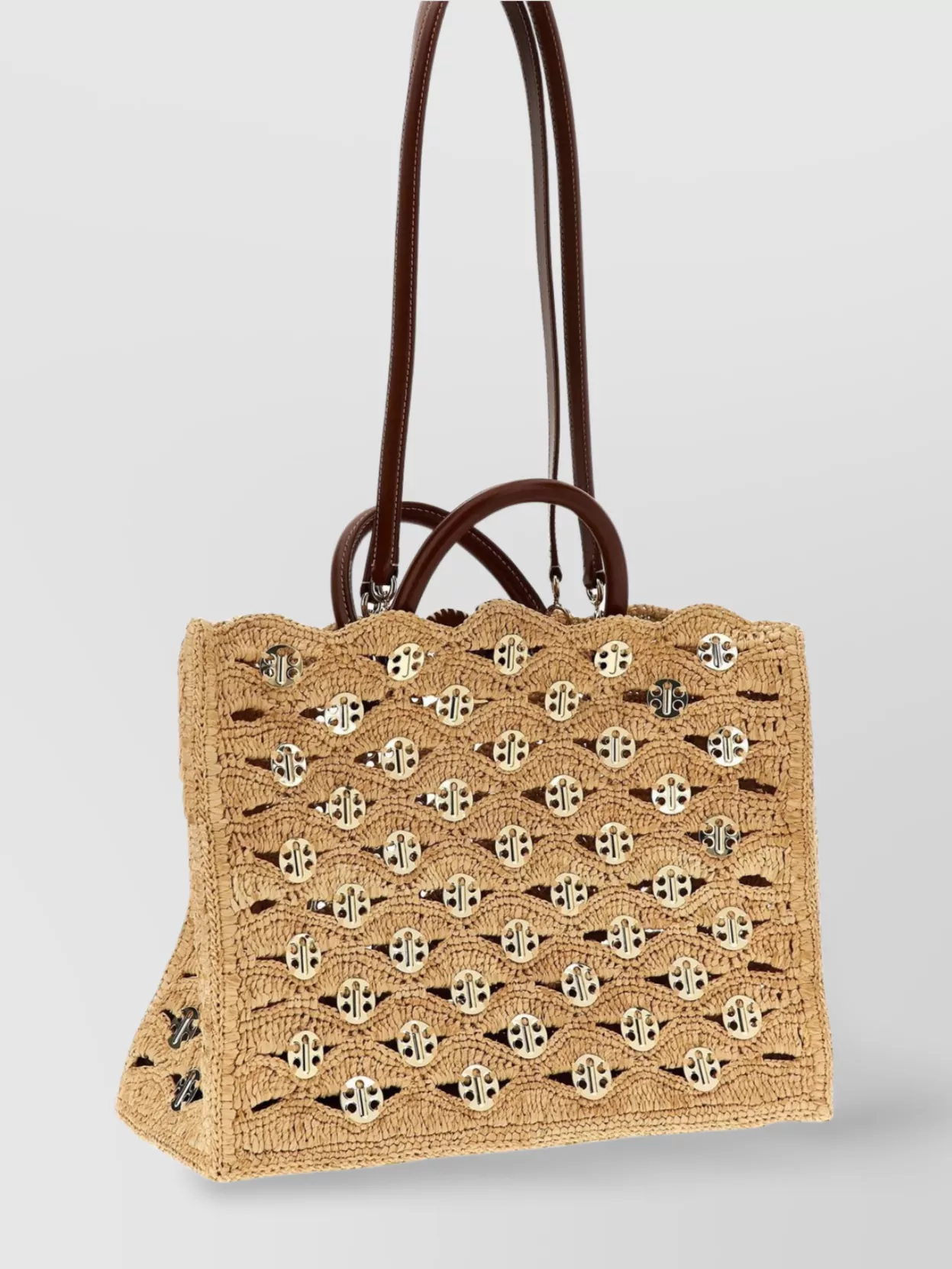Rabanne '1969' Rectangular Woven Tote Bag