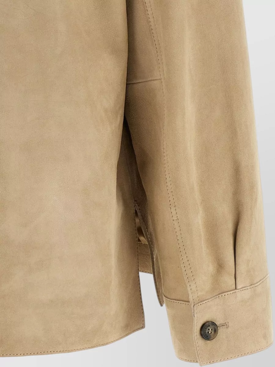 Weekend Max Mara Leather Single Breasted Coat