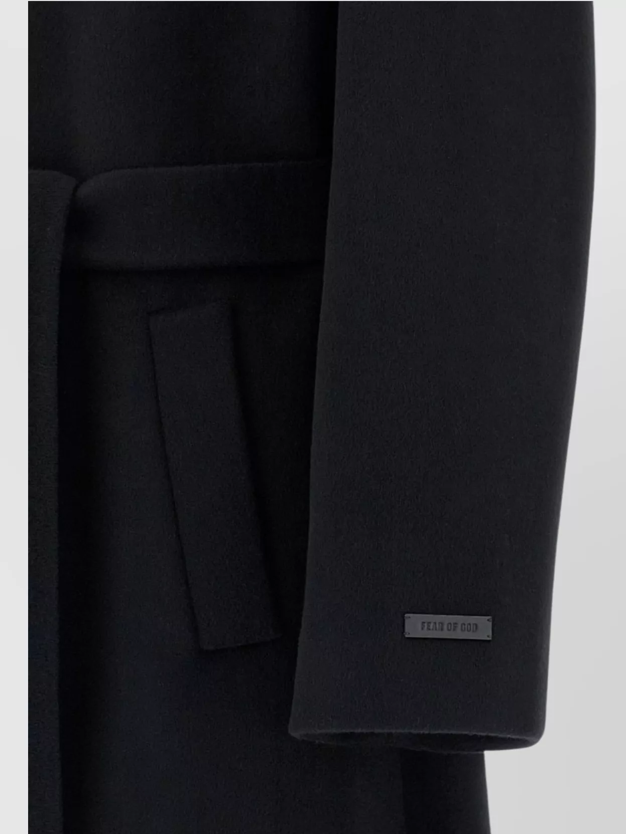 Fear Of God Belted Long Coat Lapel